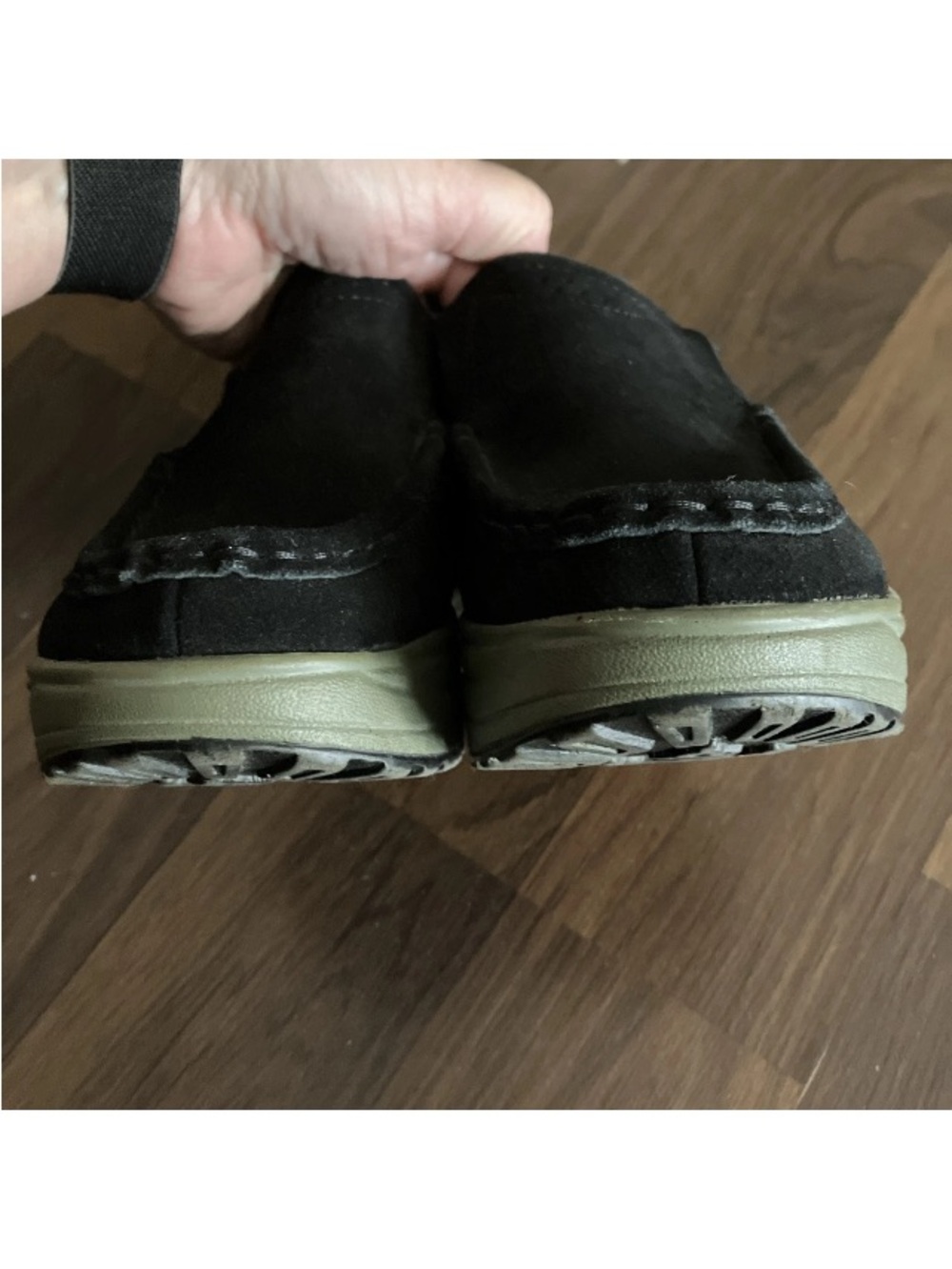 Women Size 7 Suede Leather Slip-on Comfort Wedge Loafers Platform Moccasin Shoes - Picture 14 of 14